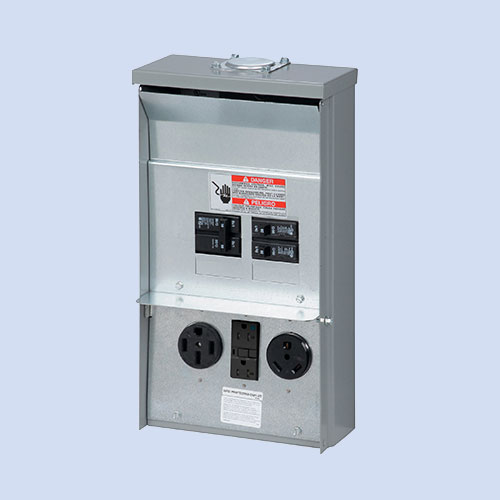 Image of CHU1N7N4NS Eaton RV surface box 50/30/20 amp receptacles