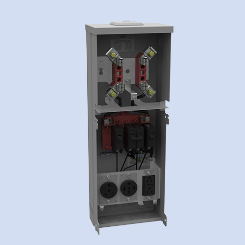 Image of U5100-XL-75 Milbank RV box 50 & 30 amp receptacles
